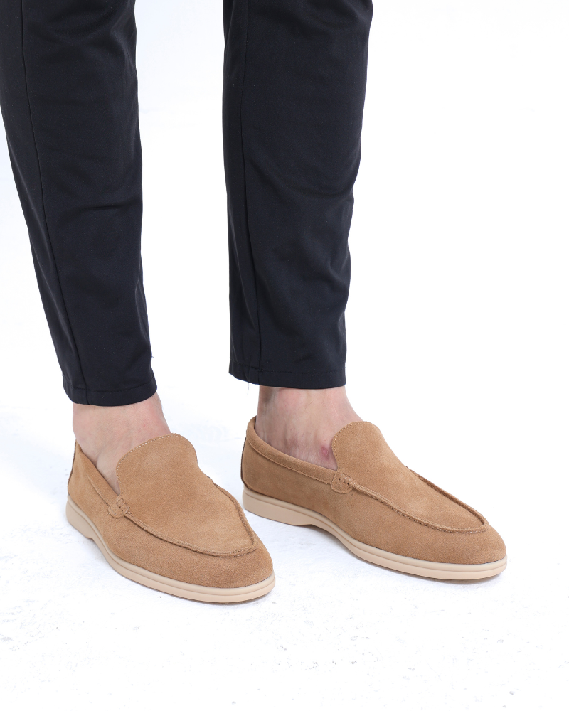 Suede slip ons