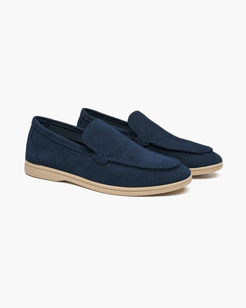 Suede slip ons