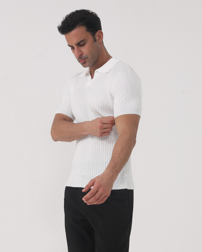 Ribbed Short Sleeve T-Shirt