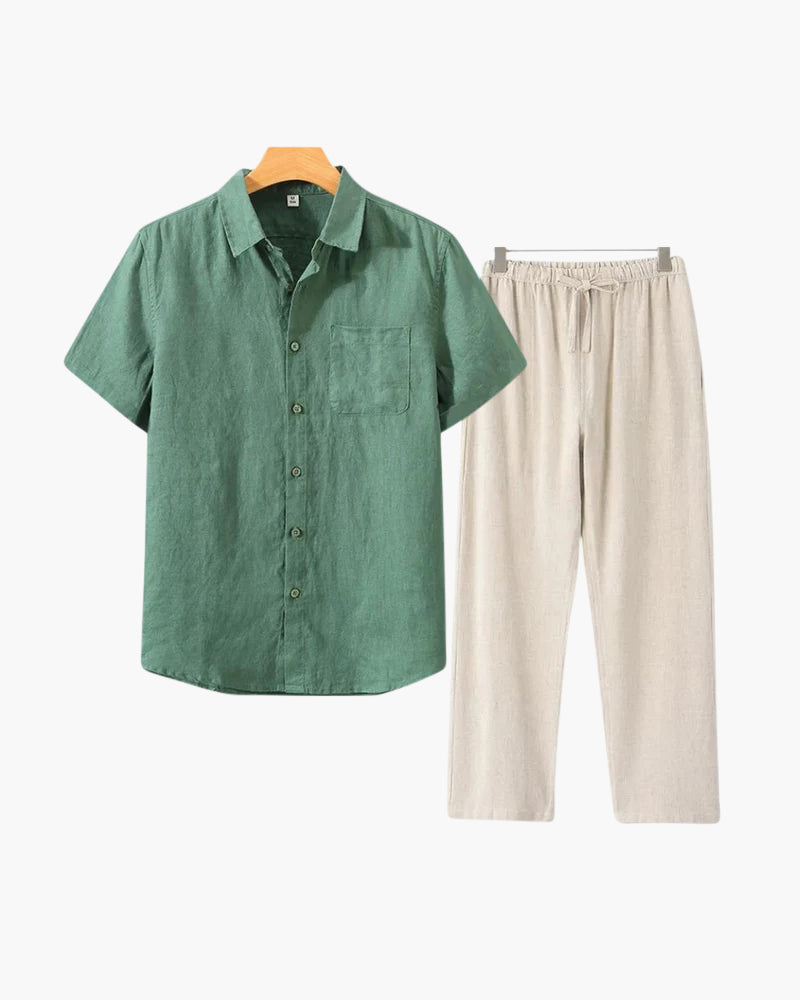 Linen combo (short sleeves & long pants)