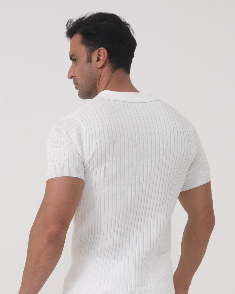 Ribbed Short Sleeve T-Shirt