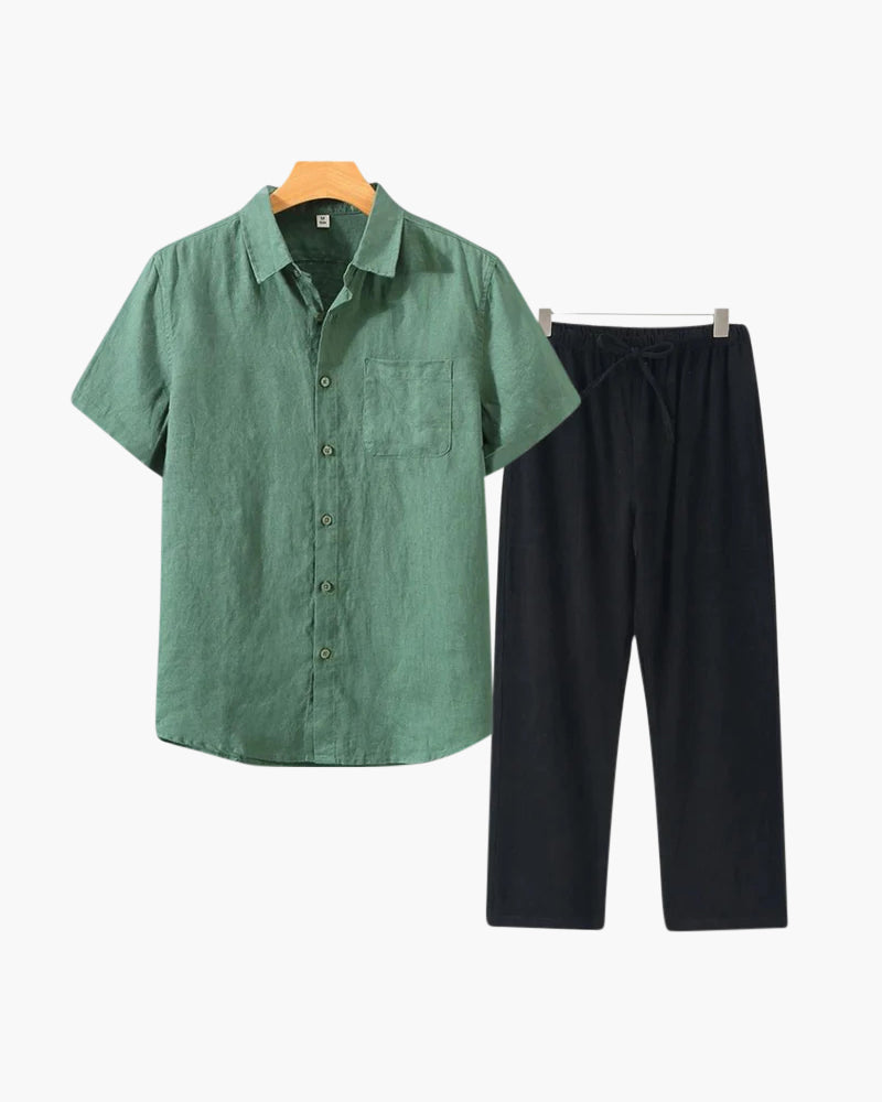 Linen combo (short sleeves & long pants)