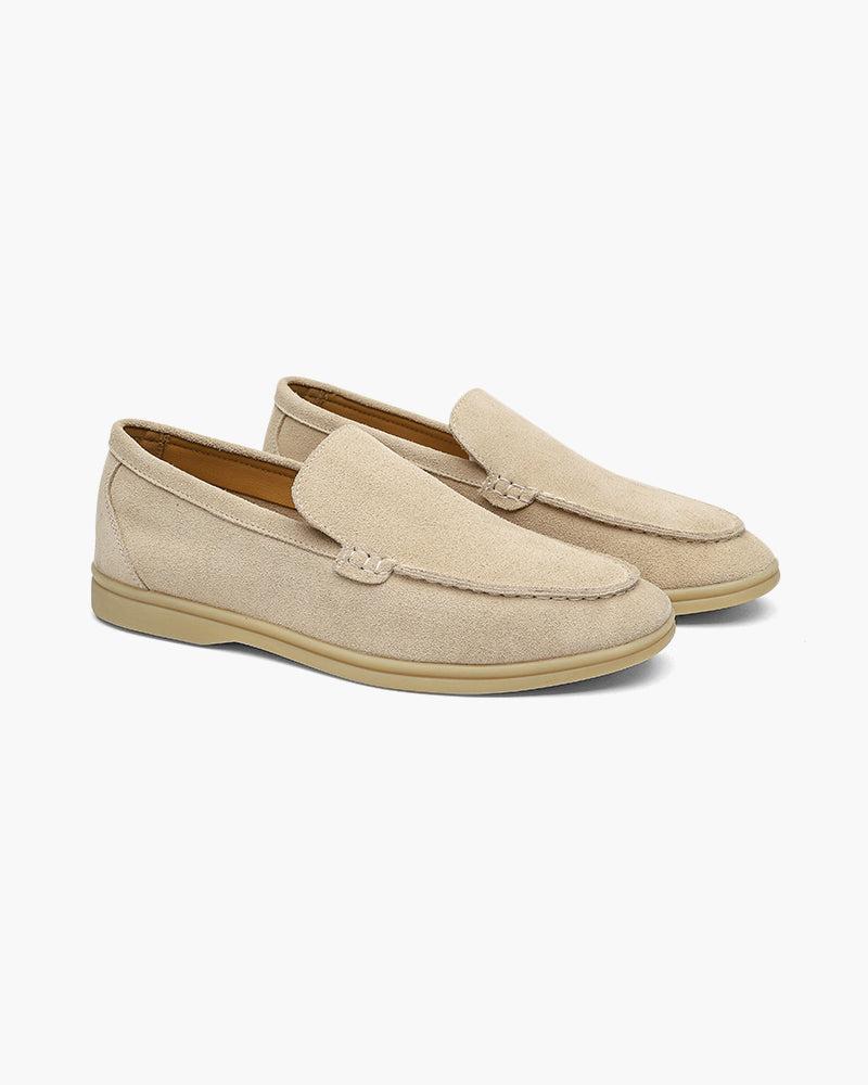 Suede slip ons