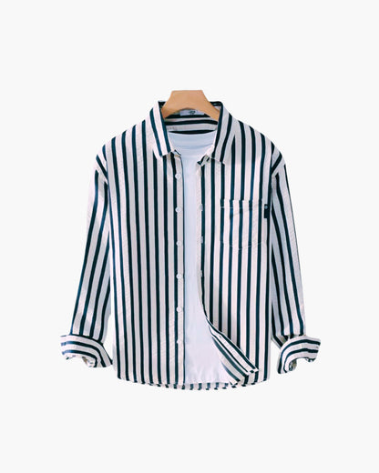 Classic Men's Shirt With Stripes