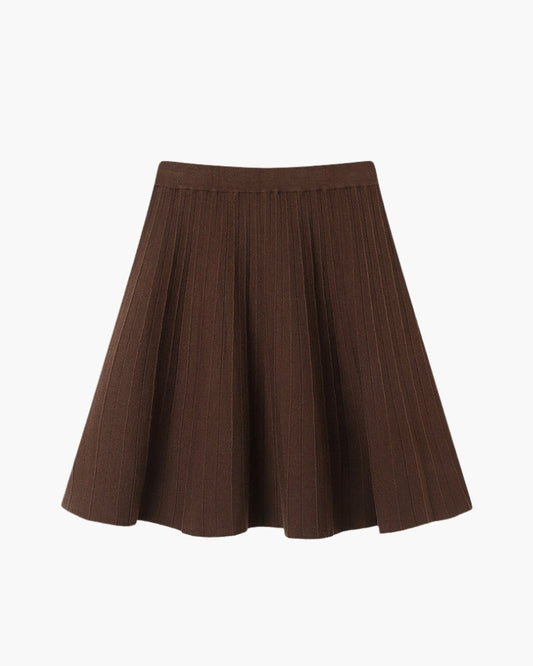 Pleated wool skirt