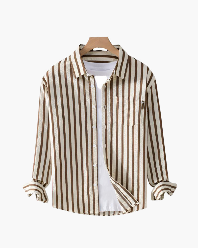 Classic Men's Shirt With Stripes