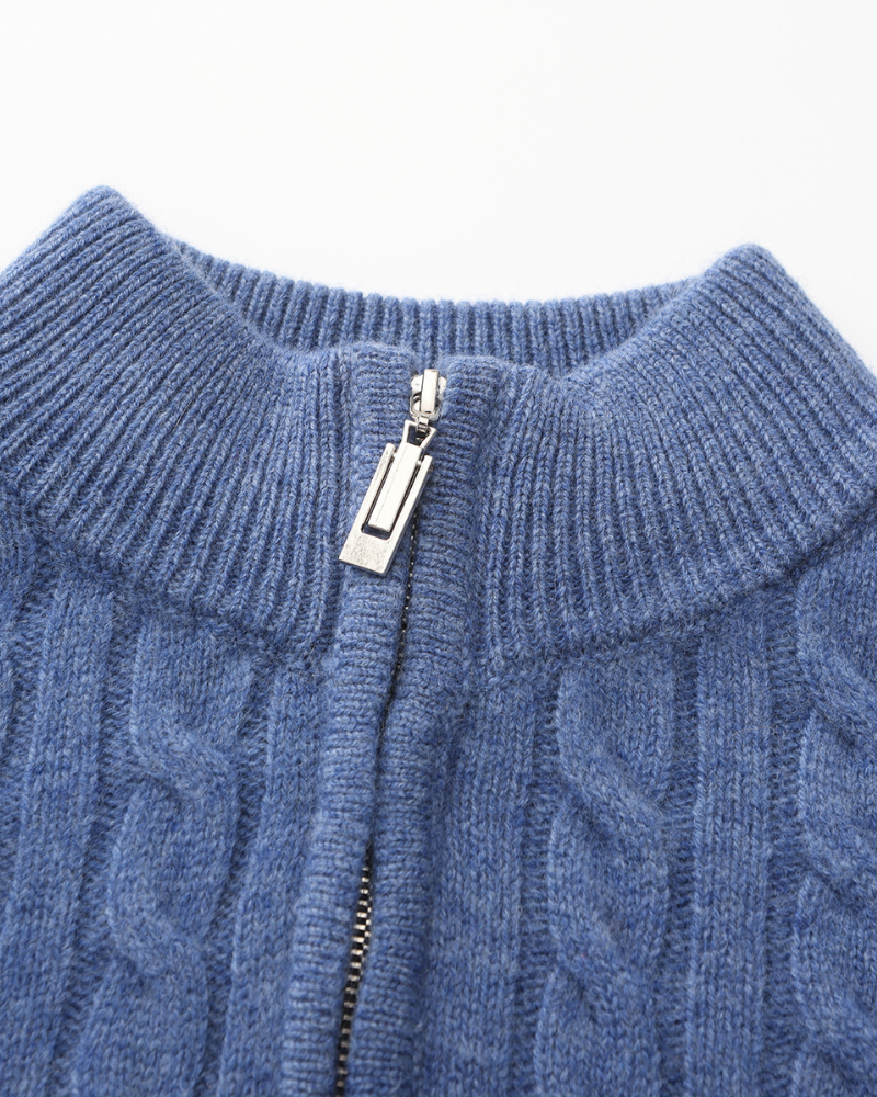 Luxe Cashmere Half Zip Cardigan