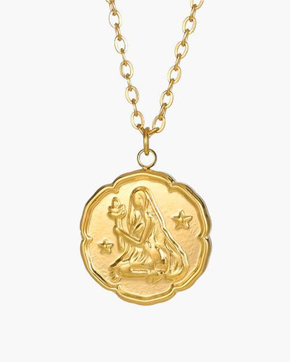 Zodiac Sign Necklace - Gold