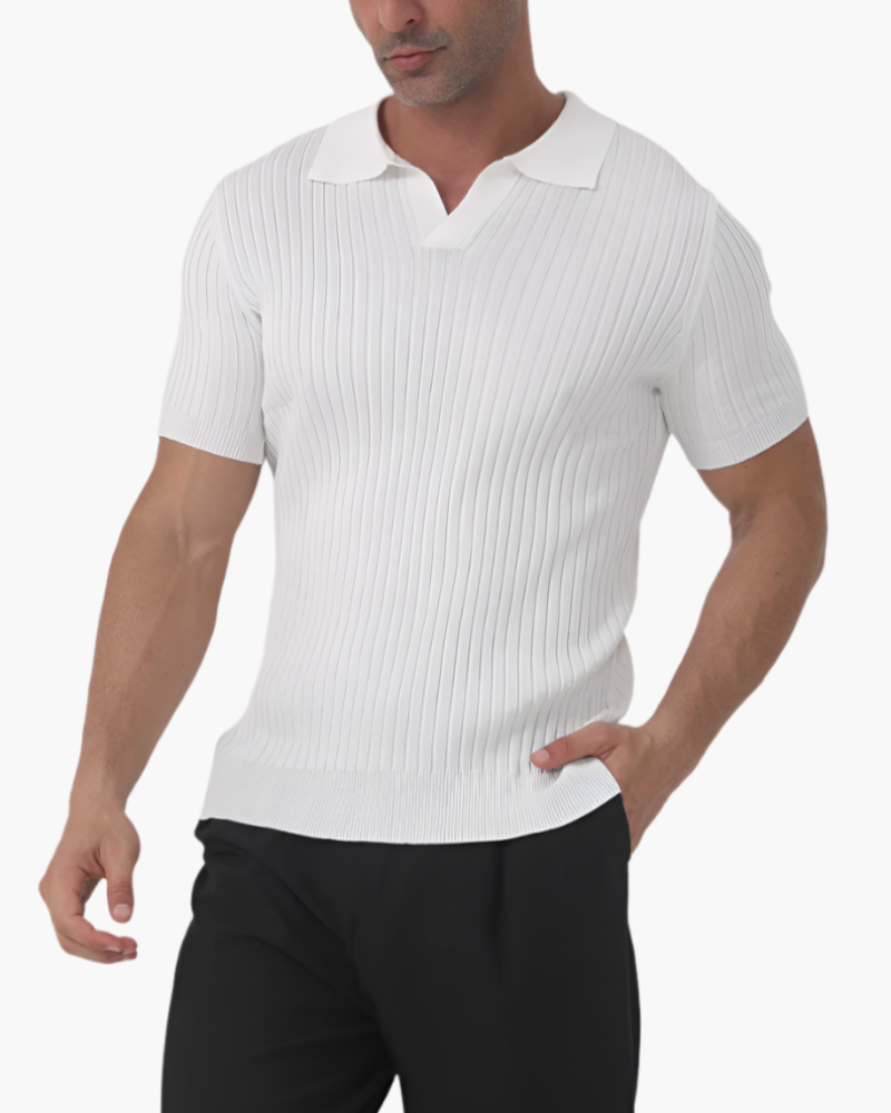 Ribbed Short Sleeve T-Shirt